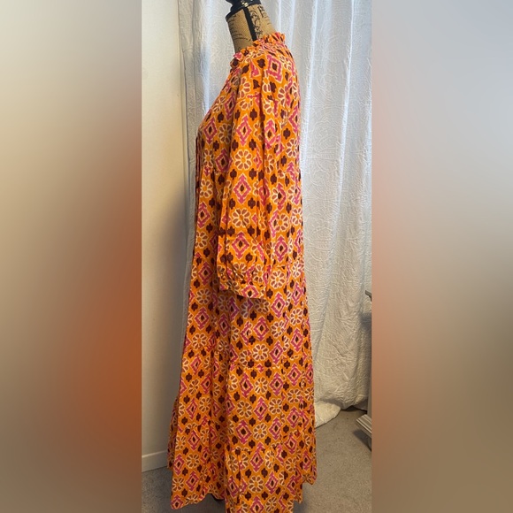 NWT Zara The Selma Long Print Midi 100% Cotton Maxi Dress Blogger Favourite Sz.S - Picture 7 of 11